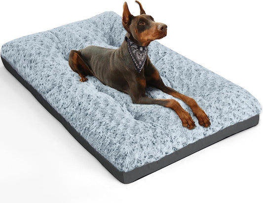 Deluxe Washable Dog Bed for Large Dogs Dog Crate Mat 